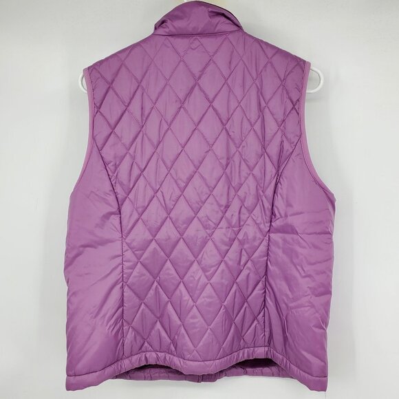 L.L. Bean Purple Quilted Zip Up Farm Chore Prep Sleeveless Winter Vest Medium - Picture 2 of 12